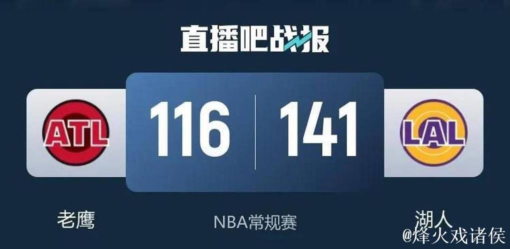 湖人25分大胜老鹰，刷新本赛季最大分差纪录